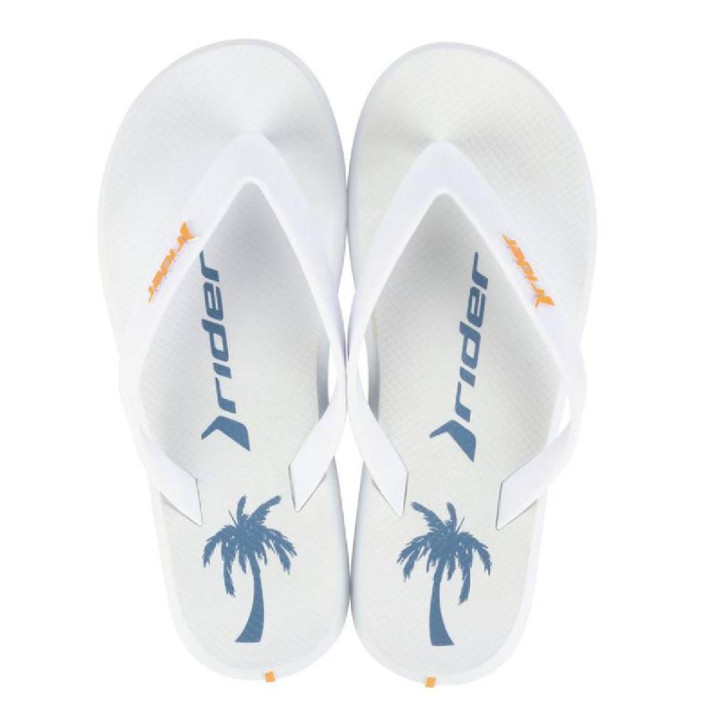 CHANCLAS DE HOMBRE RIDER R1 STYLE DEDO AD WHITE/WHITE/BLUE - Querol online