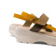 SANDALIA DEPORTIVA DE PLATAFORMA MOSTAZA KAKI NATALIA PORRONET - Querol online
