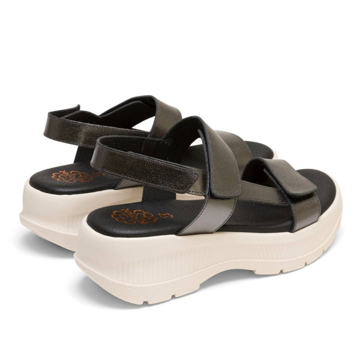 SANDALIA DEPORTIVA DE PLATAFORMA PLOMO NATALIA PORRONET - Querol online