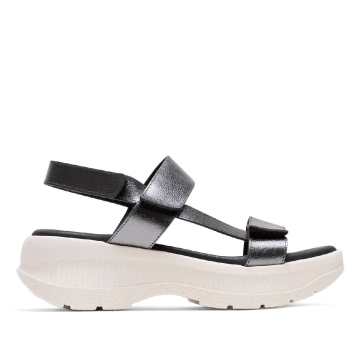 SANDALIA DEPORTIVA DE PLATAFORMA PLOMO NATALIA PORRONET - Querol online