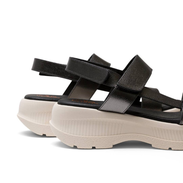 SANDALIA DEPORTIVA DE PLATAFORMA PLOMO NATALIA PORRONET - Querol online