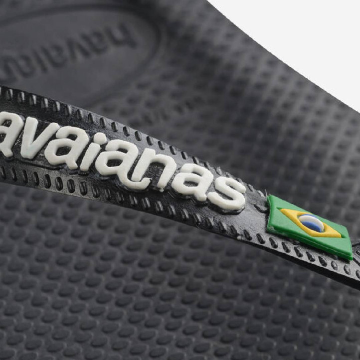 Chanclas Havaianas brasil logo black/black para hombre - Querol online