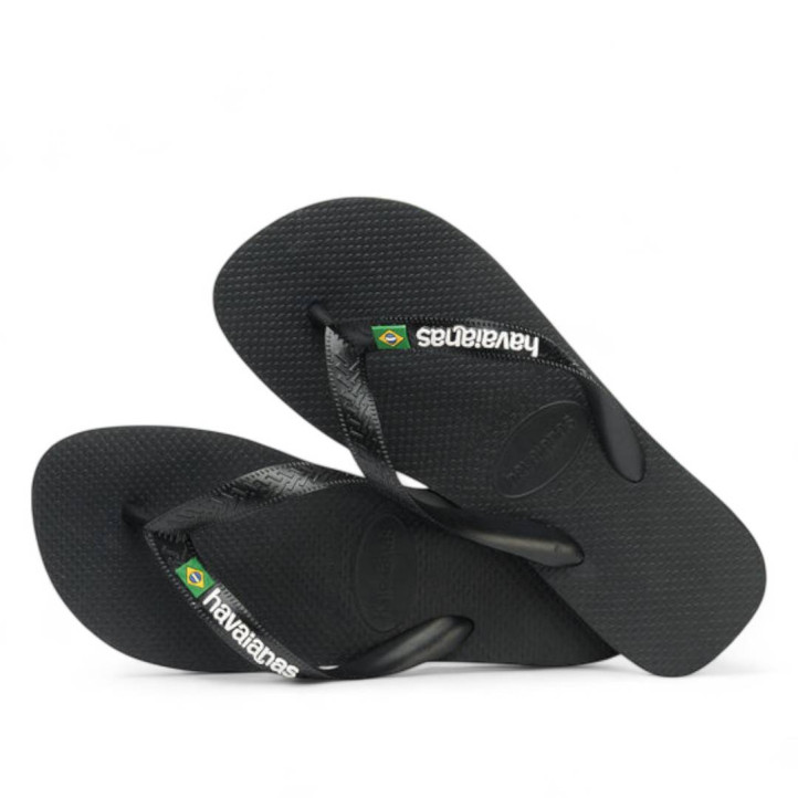 Chanclas Havaianas brasil logo black/black para hombre - Querol online