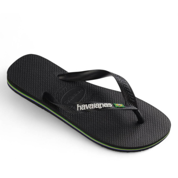 Chanclas Havaianas brasil logo black/black para hombre - Querol online