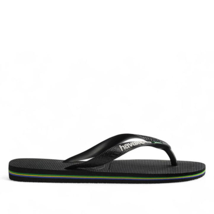 Chanclas Havaianas brasil logo black/black para hombre - Querol online