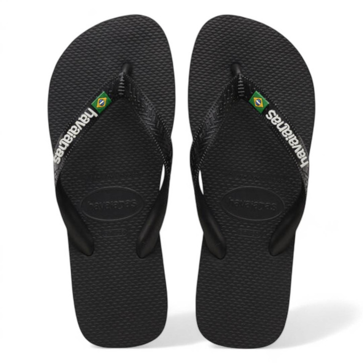 Chanclas Havaianas brasil logo black/black para hombre - Querol online