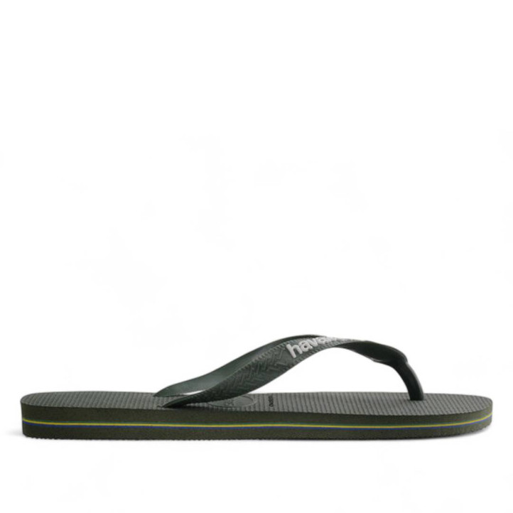 Chanclas Havaianas brasil logo green olive para hombre - Querol online