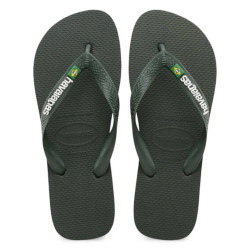 Chanclas Havaianas brasil logo green olive para hombre - Querol online