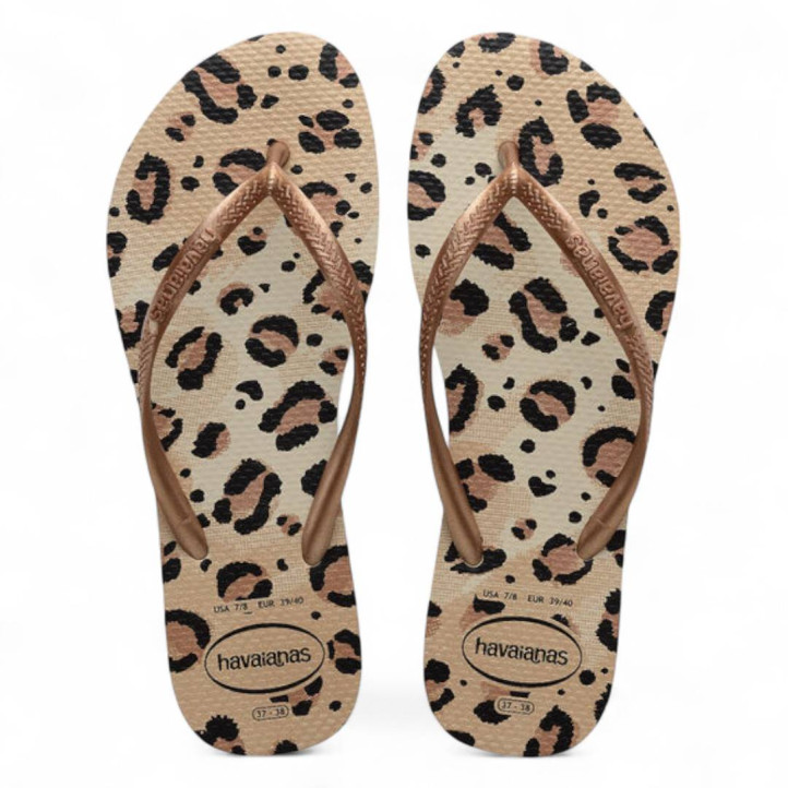 Chanclas Havaianas slim animals beige para mujer - Querol online