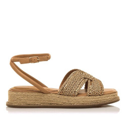 SANDALIAS DE MUJER MARIAMARE GAETA BEIGE 68585 60502 - Querol online