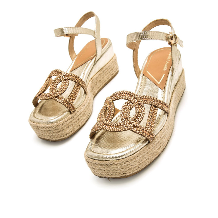 SANDALIAS DE MUJER MARIAMARE RICCIA ORO 68564 60494 - Querol online
