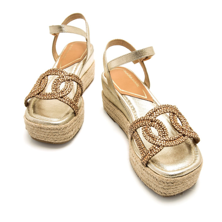 SANDALIAS DE MUJER MARIAMARE RICCIA ORO 68564 60494 - Querol online