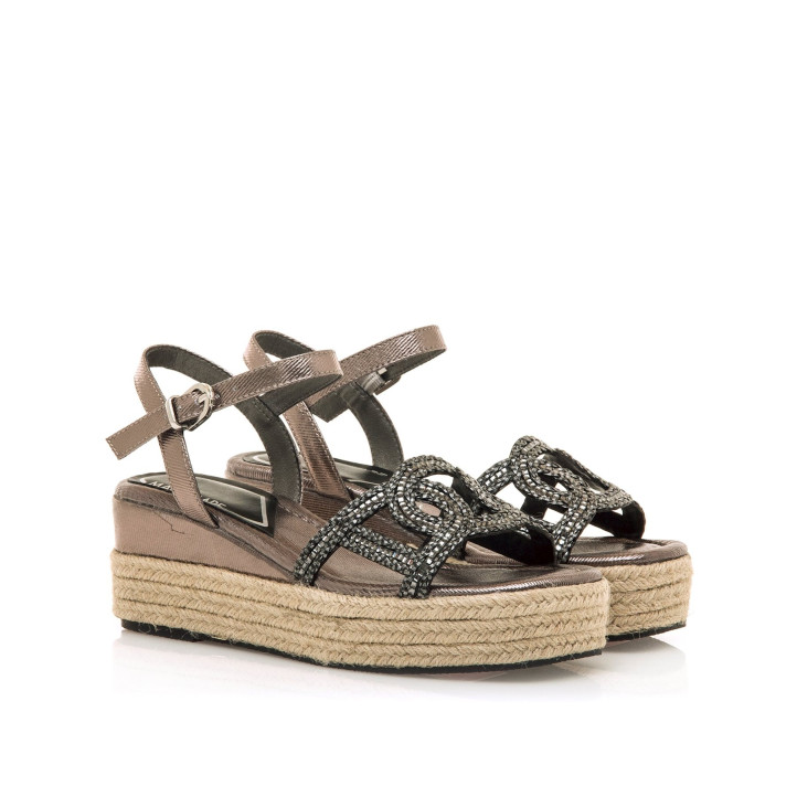 SANDALIAS DE MUJER MARIAMARE RICCIA PLATA 68564 60495 - Querol online