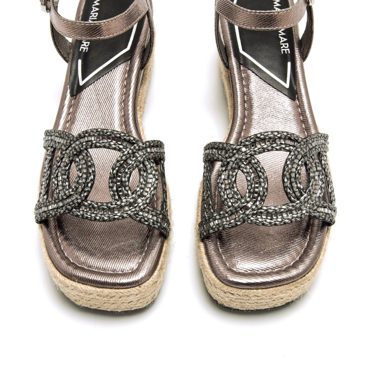 SANDALIAS DE MUJER MARIAMARE RICCIA PLATA 68564 60495 - Querol online