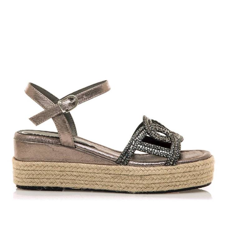 SANDALIAS DE MUJER MARIAMARE RICCIA PLATA 68564 60495 - Querol online