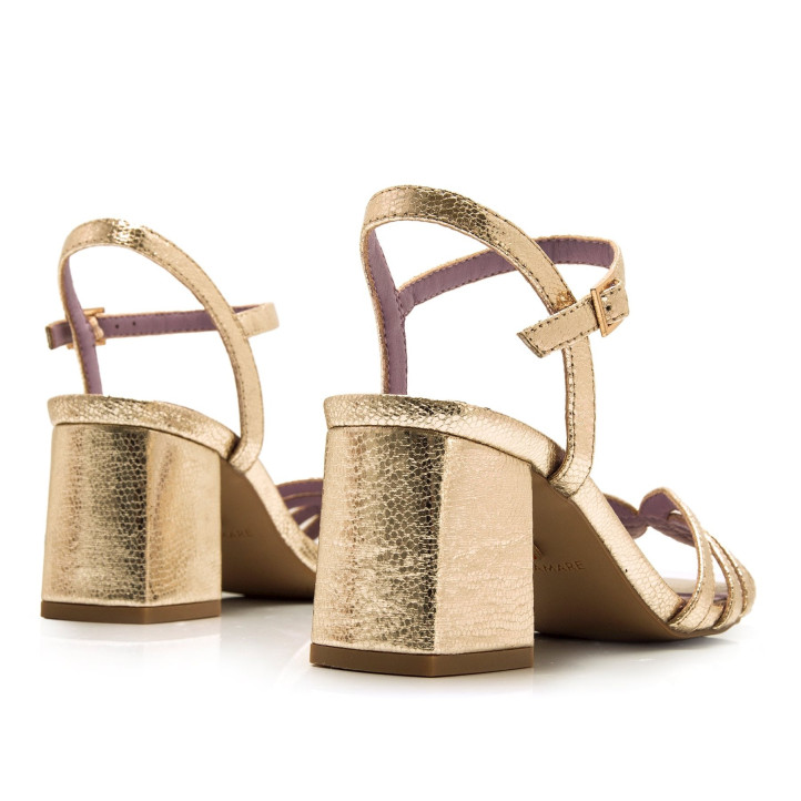SANDALIAS DE MUJER MARIAMARE WOODIT ORO 68543 60472 - Querol online