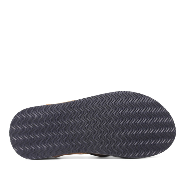 Xancles Nicoboco sester marrons amb tires de teixit al dit - Querol online