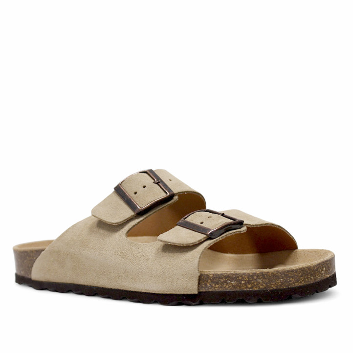 Sandàlies Lobo tahoe taupe estil bio amb doble sivella - Querol online