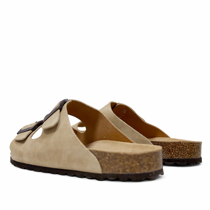 Sandàlies Lobo tahoe taupe estil bio amb doble sivella - Querol online