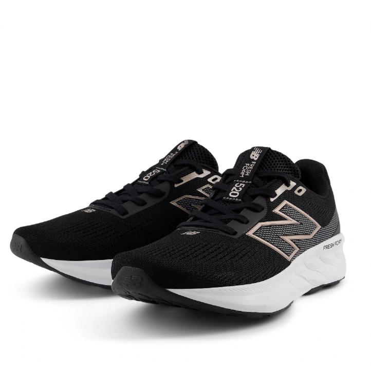 Zapatillas deportivas New Balance 520 v9 fresh foam black con gold para mujer - Querol online