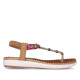Sandàlies planes Chika 10 canelon 04 marrons amb trenat colorit i detalls metàlics - Querol online