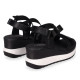 Sandalias cuña Chika 10 roco 07 negras con correas ajustables - Querol online