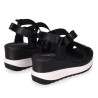 Sandalias cuña Chika 10 roco 07 negras con correas ajustables
