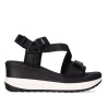 Sandàlies falca Chika 10 roco 07 negres amb correas ajustables