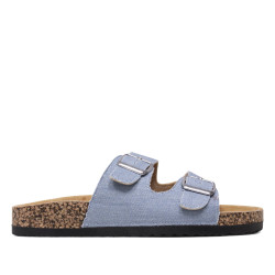 Sandàlies planes Querol texanes amb dues sivelles ajustables i sola de suro - Querol online