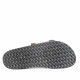 Sandalias planas marrones estilo bio con doble hebilla plateada y suela efecto corcho - Querol online