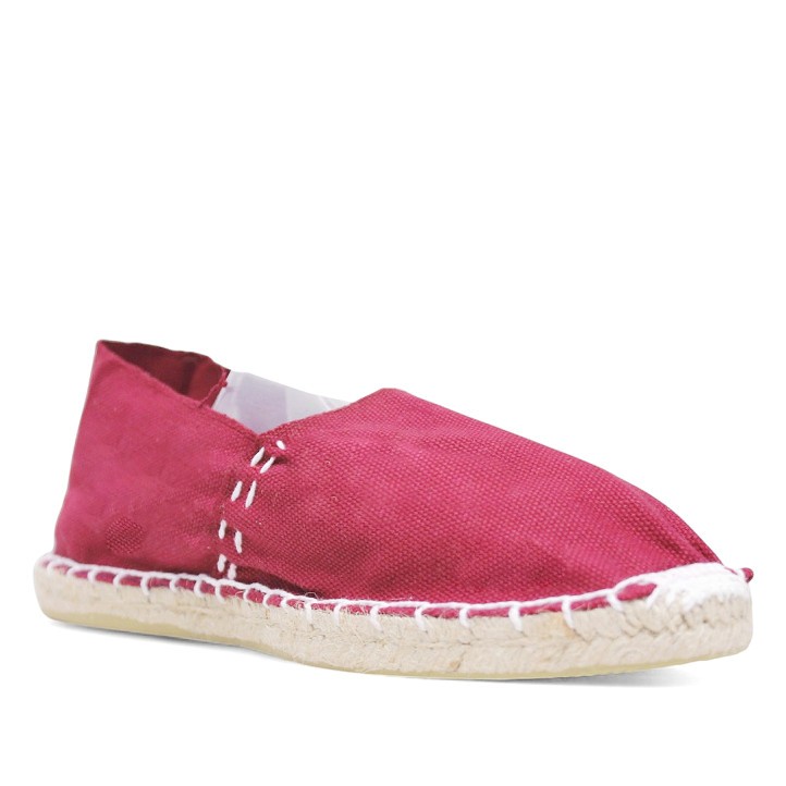 Alpargatas planas SELQUIR rojas con suela de esperato y estilo clásico para mujer - Querol online