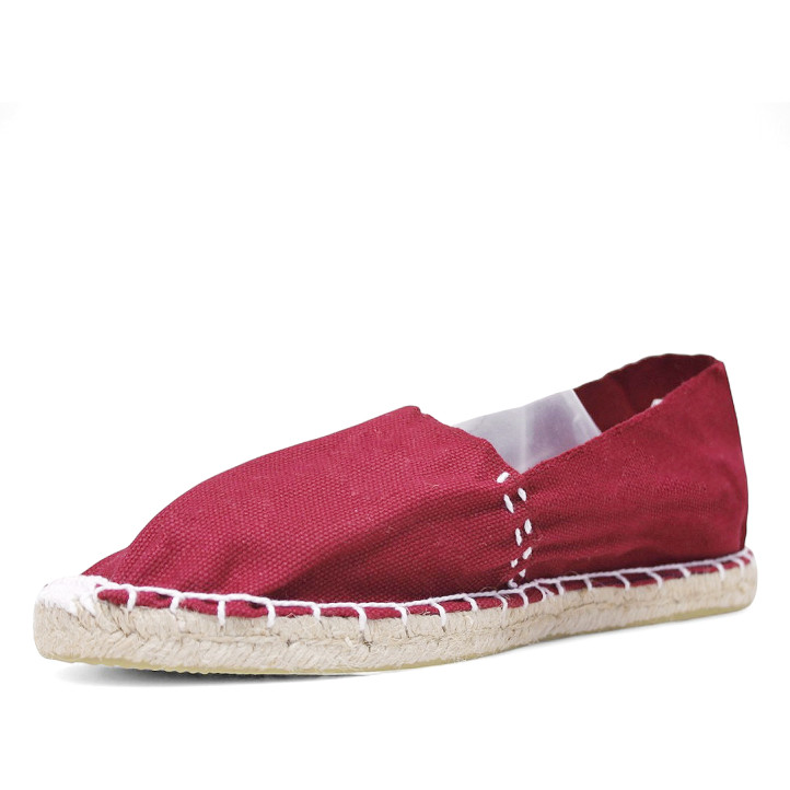 Alpargatas planas SELQUIR rojas con suela de esperato y estilo clásico para mujer - Querol online