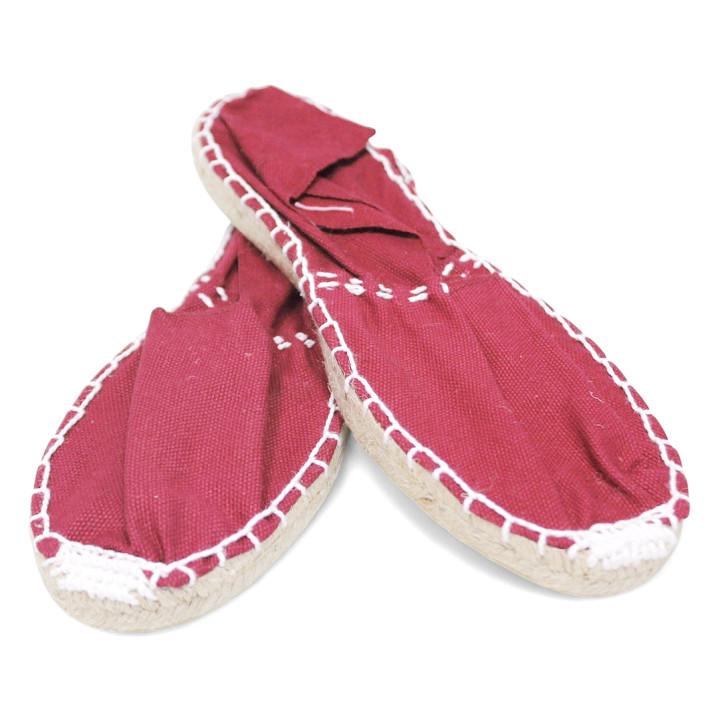 Alpargatas planas SELQUIR rojas con suela de esperato y estilo clásico para mujer - Querol online