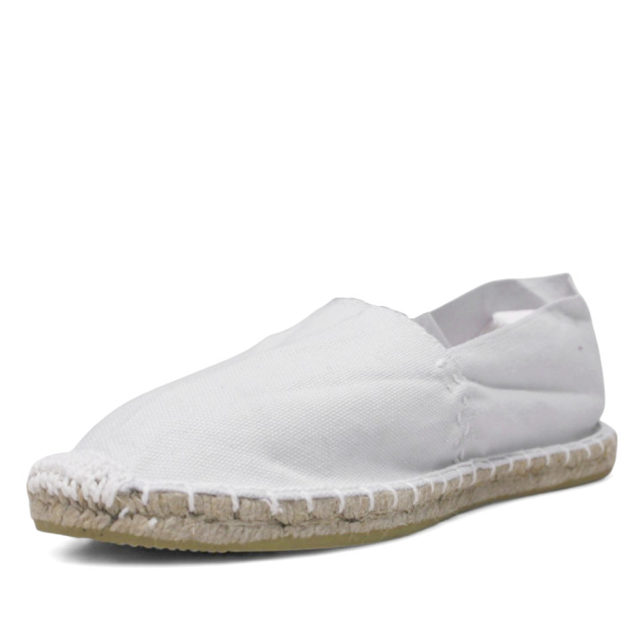Alpargatas SELQUIR blancas con suela de esparto y estilo clásico para hombre - Querol online