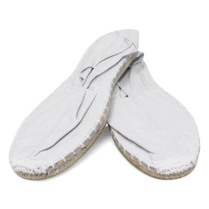Alpargatas SELQUIR blancas con suela de esparto y estilo clásico para hombre - Querol online