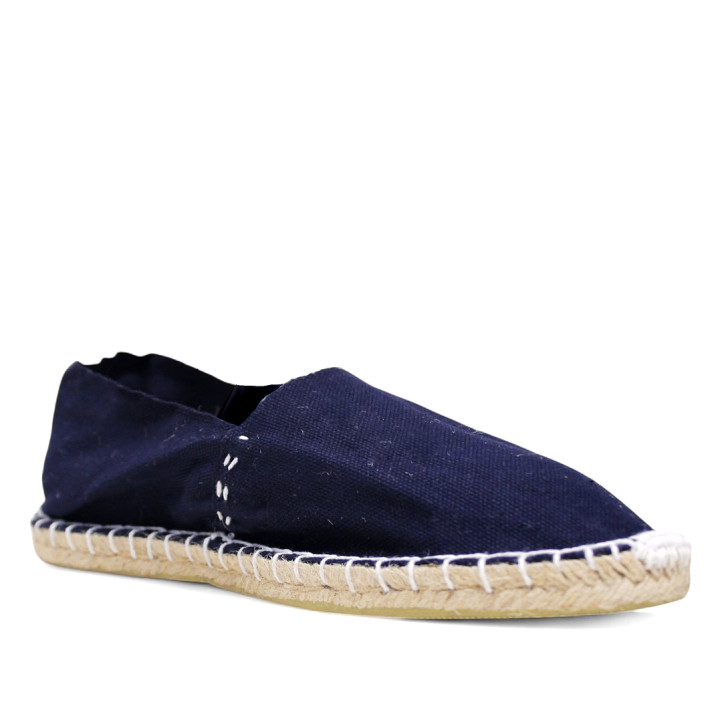 Alpargatas SELQUIR azules con suela de esparto y estilo clásico para hombre - Querol online