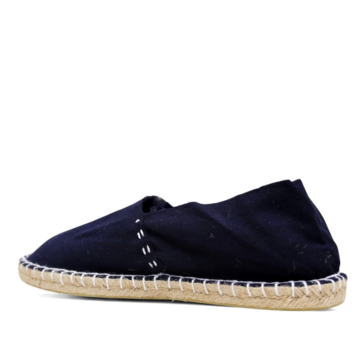 Alpargatas SELQUIR azules con suela de esparto y estilo clásico para hombre - Querol online
