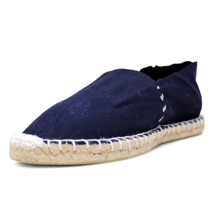 Alpargatas SELQUIR azules con suela de esparto y estilo clásico para hombre - Querol online