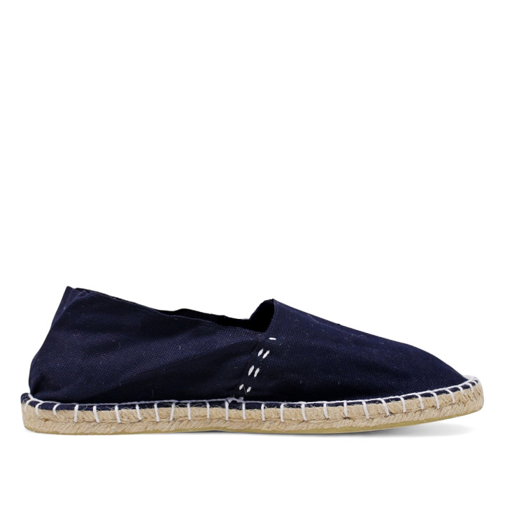 Alpargatas SELQUIR azules con suela de esparto y estilo clásico para hombre - Querol online