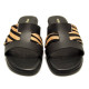 Sandalias planas Mustang ines negras con estampado de cebra - Querol online