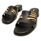 Sandalias planas Mustang ines negras con estampado de cebra - Querol online
