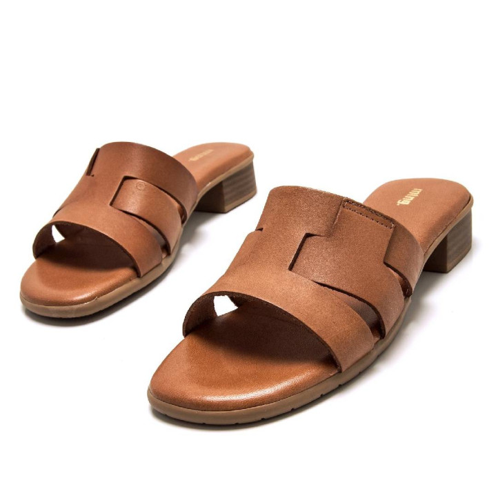 Sandalias planas Mustang ines marrones en tono avellana - Querol online