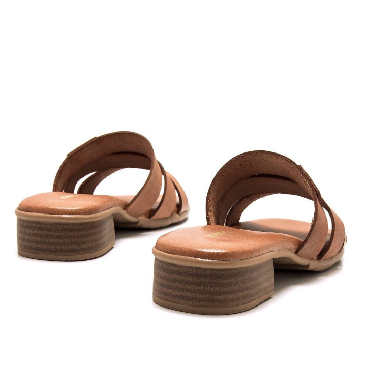 Sandalias planas Mustang ines marrones en tono avellana - Querol online