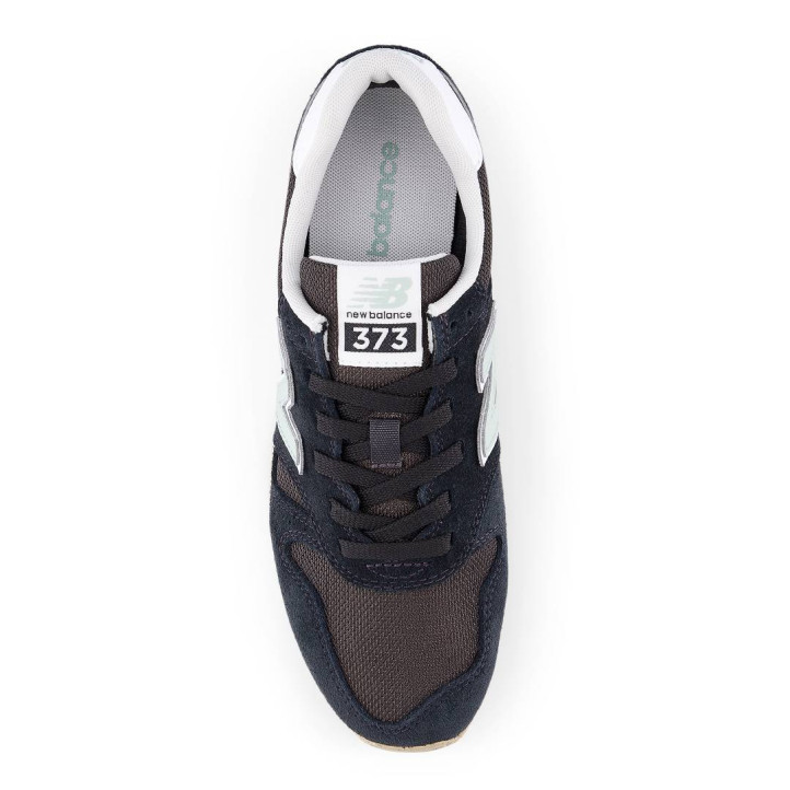 Zapatillas urban New Balance 373 v2 black con light green para mujer - Querol online