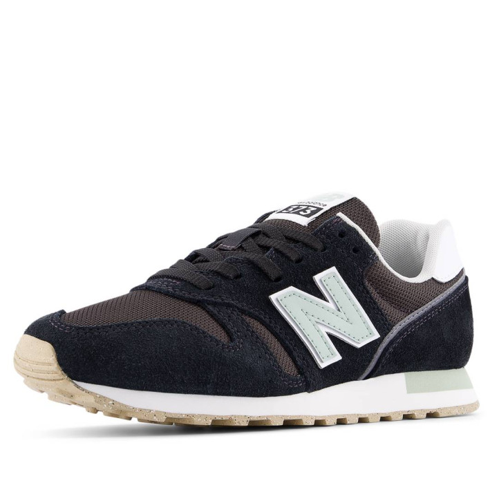 Zapatillas urban New Balance 373 v2 black con light green para mujer - Querol online