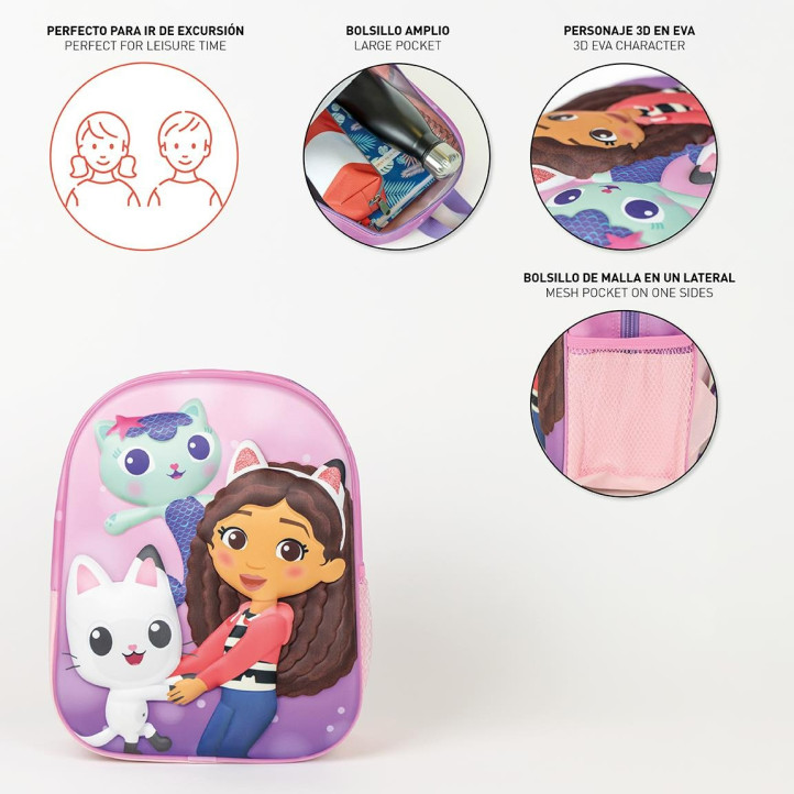 Mochilas Cerda lila 3d gabby's dollhouse - Querol online