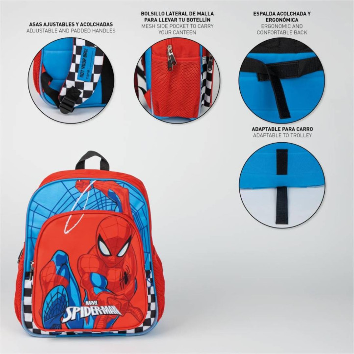 Mochilas Cerda roja y azul mediana 38cm spiderman - Querol online