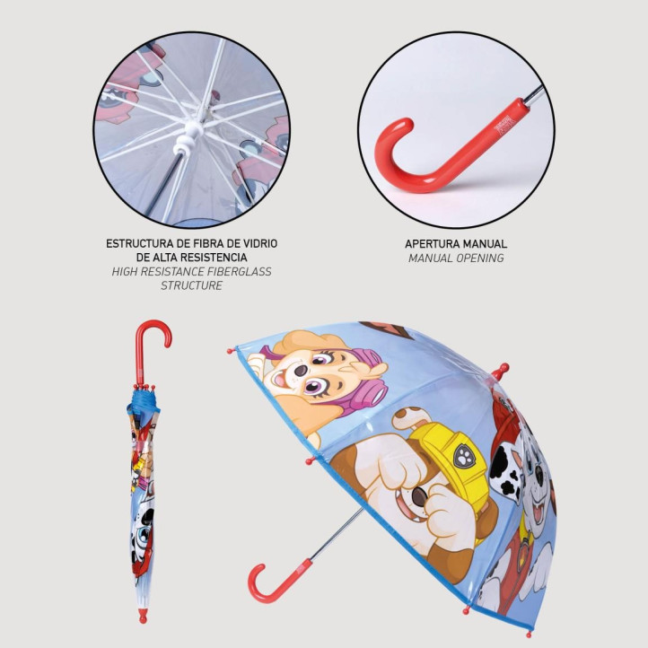 Paraguas Cerda rojo poe burbuja paw patrol - Querol online