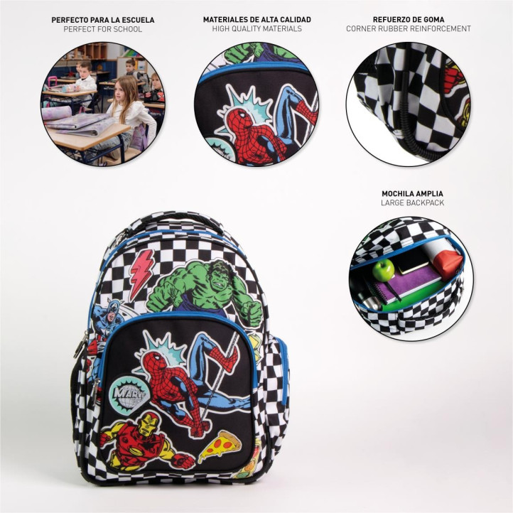 Mochilas Cerda negra mediana 42cm avengers - Querol online