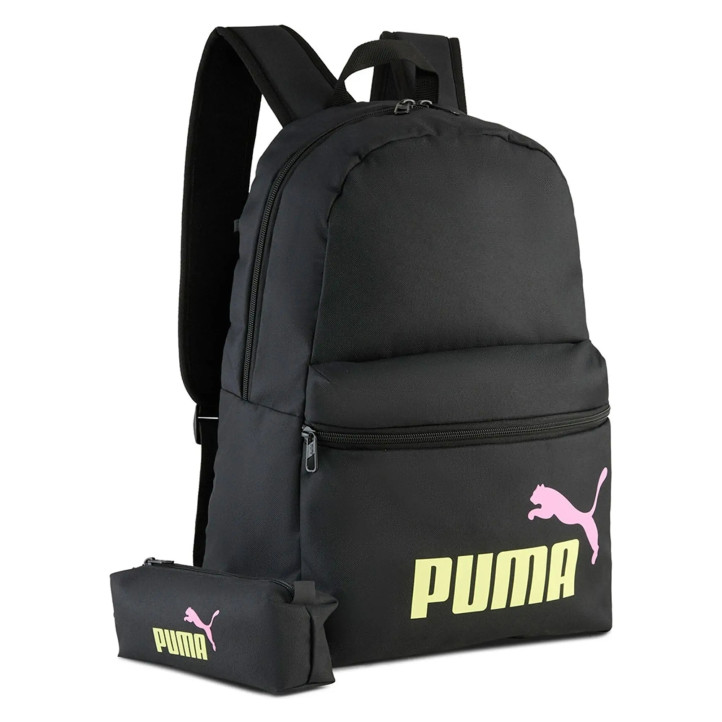 Mochila Puma negra con letras doradas phase backpack - Querol online